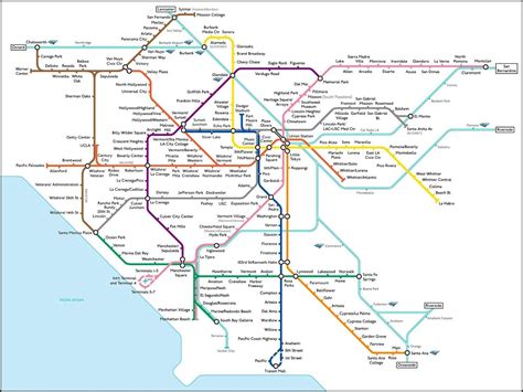 Los Angeles junction railway map - Map of Los Angeles junction railway ...