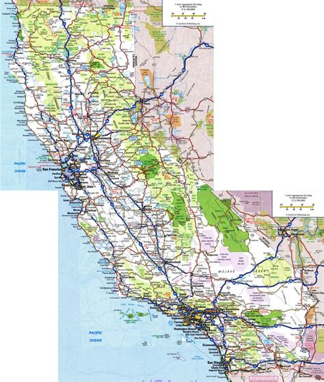 Large Detailed Road And Highways Map Of California State With All - Map ...