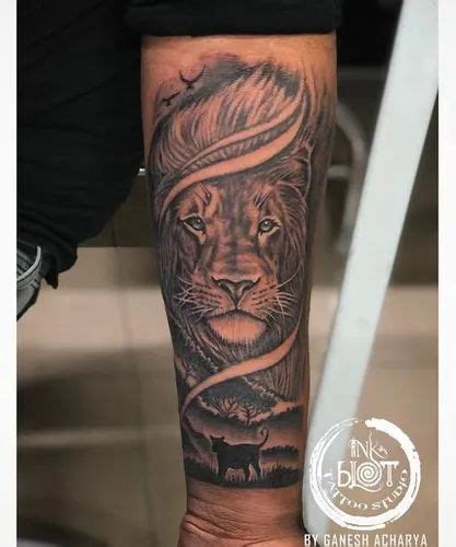 Lion Half Sleeve Tattoo at ₹ 600/square inch in Bengaluru | ID: 24217555033