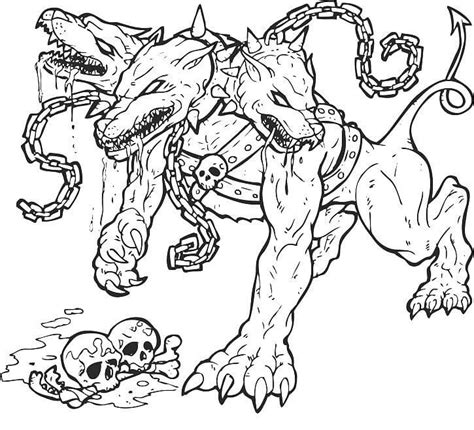 Cerberus Coloring Pages - Coloring Home