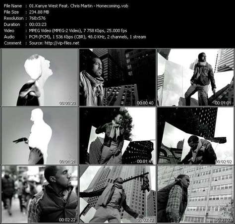 Kanye West Feat. Chris Martin - Homecoming - Free Download Music Video Clip from VOB Collection ...