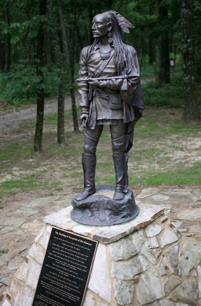 Native American: Piqua Shawnee: Tecumseh in Bronze Statue - Saline County, Illinois