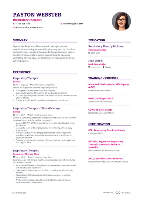 5 Respiratory Therapist Resume Examples & Guide for 2024