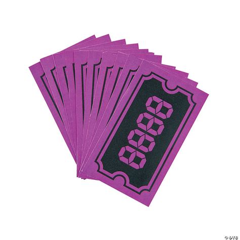 Purple Color-In Blank Redemption Tickets | Oriental Trading