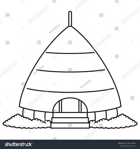 Gambar Icon Rumah Adat Ntt Musalaki Stock Vector (Royalty Free ...