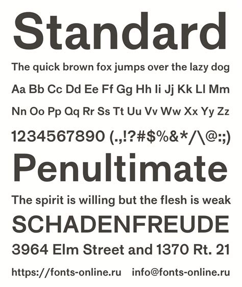 Standard font