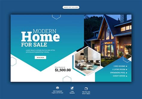 Free PSD | Real estate house property web banner template