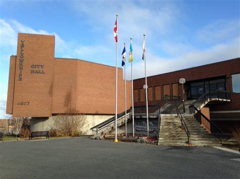 Lit up but fenced off: Yellowknife's city hall stairs closed for months ...