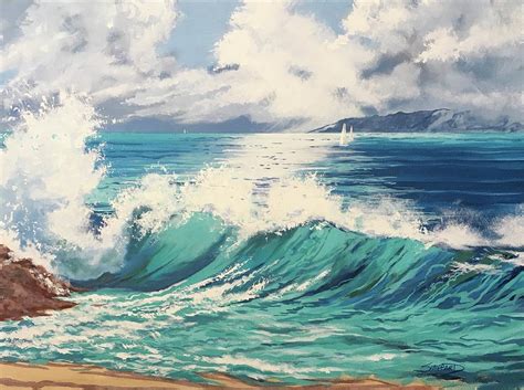 Sea Foam Painting by Darrell Sheppard - Fine Art America