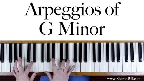 G Minor Arpeggios for Piano hands separately and hands together - YouTube