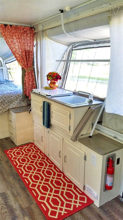 Pop Up Camper Hacks and Remodel: 44 New Cushions and Painting the Cabinets - Architecturehd ...