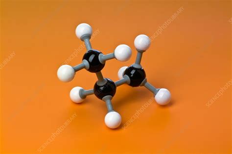 Propane, molecular model - Stock Image - C001/0720 - Science Photo Library