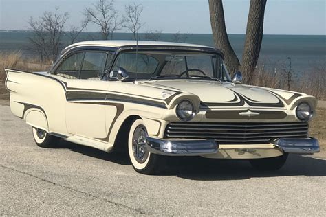 Period-Customized 1957 Ford Fairlane 500 "White Pearl" for sale on BaT ...