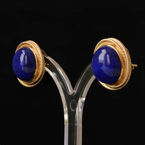 Large Lapis Lazuli earrings - Rocks and Clocks