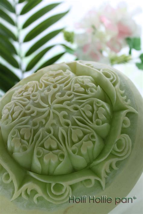 Honeydew Melon Carving | Fruit and vegetable carving, Fruit carving, Food carving