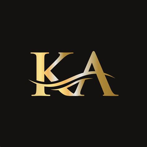 Initial linked letter KA logo design. Modern letter KA logo design ...