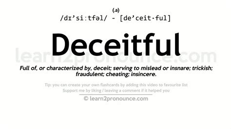 Pronunciation of Deceitful | Definition of Deceitful - YouTube