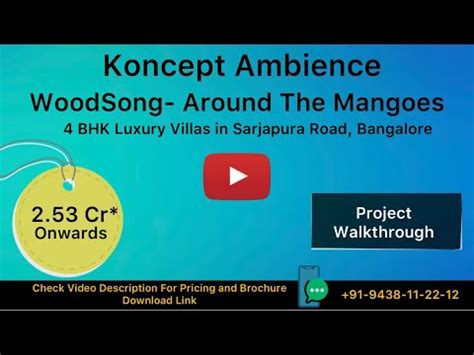 Koncept Ambience Woodsong Bangalore | Around The Mangoes Villas Sarjapura | Villas in Sarjapura ...