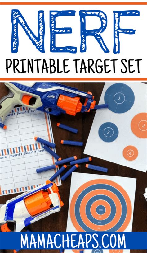 NERF Printable Targets and Score Card - Mama Cheaps®