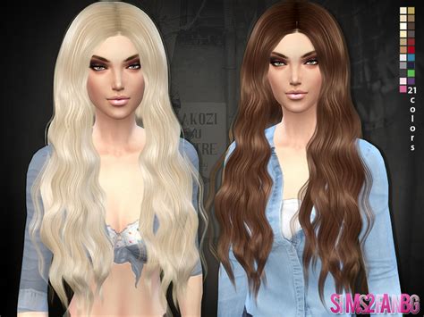 The Sims Resource - Hair 02 - Long wavy