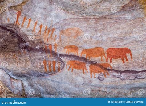 San Rock Art at the Stadsaal Caves in Cederberg Mountains Stock Photo - Image of geological ...