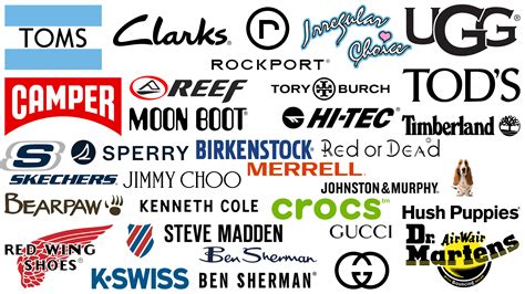 Most Popular Shoe Brand Logos and Names