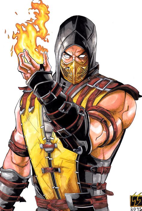 Scorpion Mortal Kombat X (color) by GabRed-Hat on DeviantArt