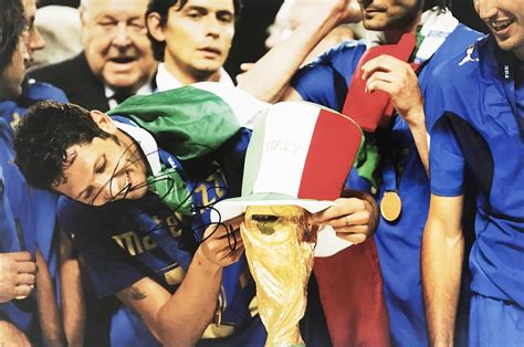 Signed Marco Materazzi Photo - World Cup Champions 2006