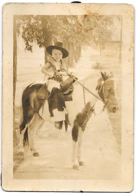 Vintage Old 1920's Awesome Photo Cute Little Boy Cowboy Hat Chaps Riding Pony | eBay (With ...