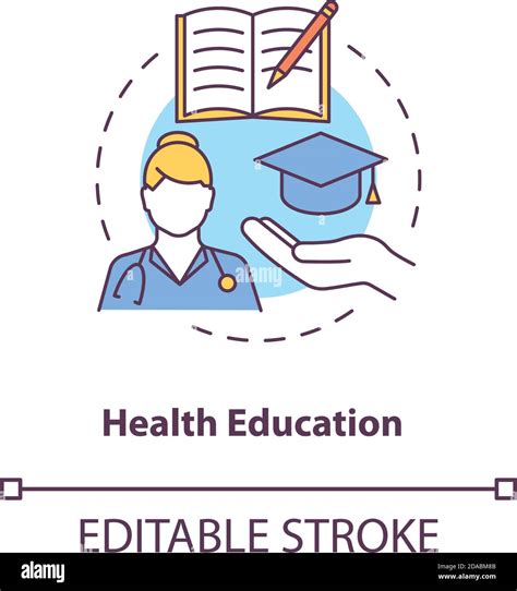 Health education concept icon Stock Vector Image & Art - Alamy