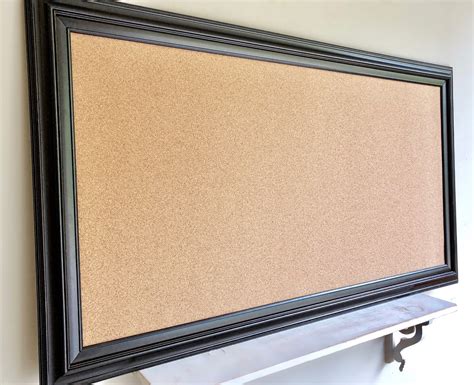 LARGE CORK BOARD Modern Cork Board Framed Corkboard Espresso | Etsy