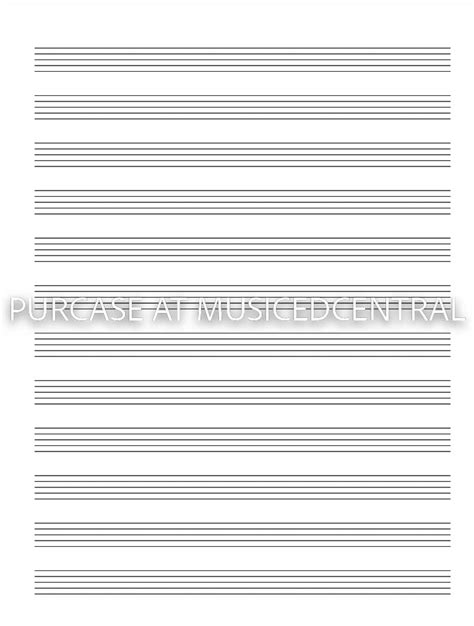 Blank Music Staff Downloadable Printable PDF Plain - Etsy