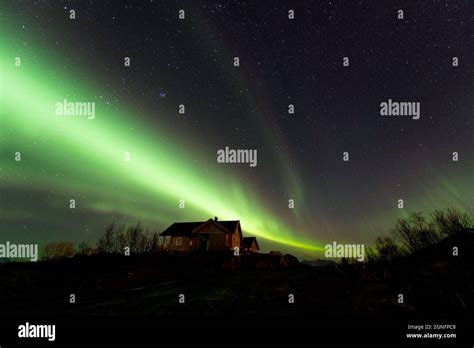 NORWAY. SENJA ISLAND. NORTHERN LIGHTS Stock Photo - Alamy