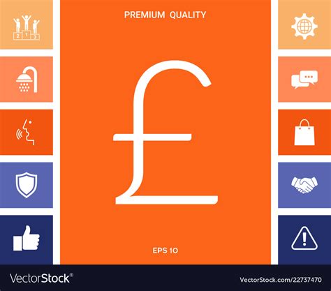 Sterling symbol icon Royalty Free Vector Image