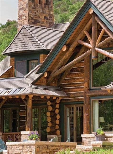 Highly inviting timber frame house in the beautiful Rocky Mountains | Log homes, Colorado ...