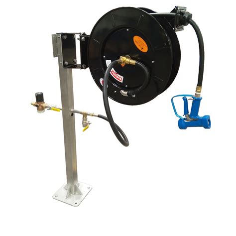 Pedestal Mounted Retractable Hose Reel - Hughes Safety