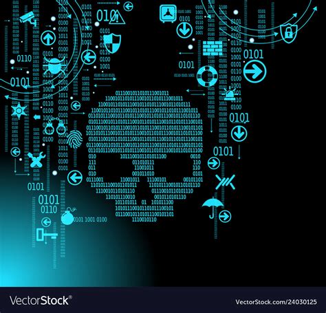 Cyber attack background Royalty Free Vector Image