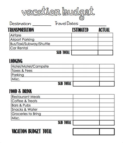 9 Sample Budget Planner Templates to Download | Sample Templates