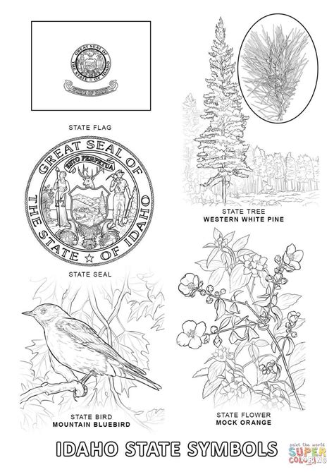 Idaho State Seal Coloring Page - Tedy Printable Activities