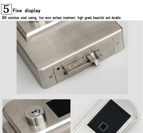 Biometric Fingerprint Door Locks 304 Stainless Steel IP65 For Outside Gate