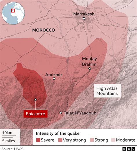 Morocco earthquake movement mapped from space - BBC News