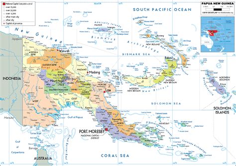 Papua New Guinea Political Map – The World Map