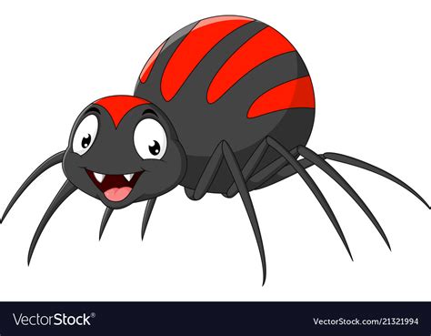 Cartoon funny spider Royalty Free Vector Image