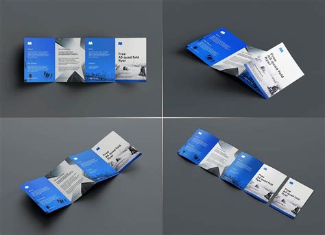 Free 4-Fold / Quad Fold A5 Brochure Mockup PSD - Good Mockups | Brochure mockup psd, Brochure ...