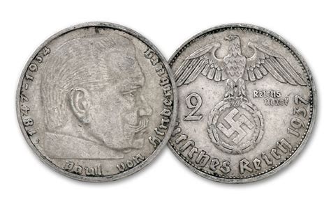 Cost less all the way Nazi Germany 2 Mark 3 silver coins 1937 1938 1939 ...