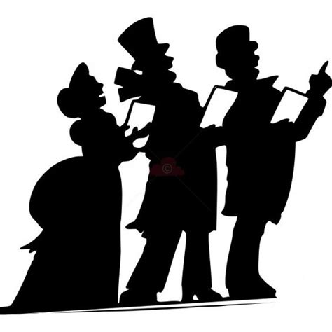 Christmas Carolers Silhouette at GetDrawings | Free download