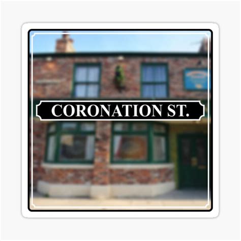 "Coronation Street" Sticker for Sale by DressUp5 | Redbubble