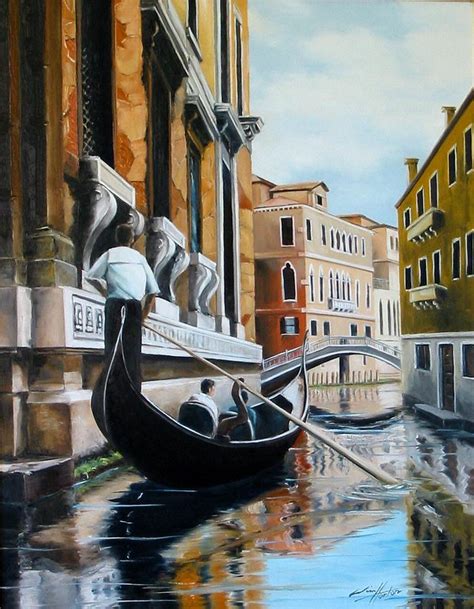 Gondola Ride on Venice Italy Canal Painting by Jim Horton - Fine Art America