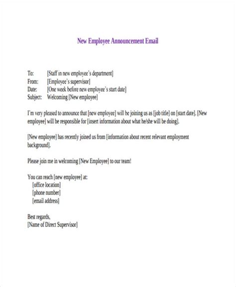 Announcement Email - 13+ Examples, Format, Pdf