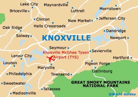 Map of Knoxville McGhee Tyson Airport (TYS): Orientation and Maps for ...